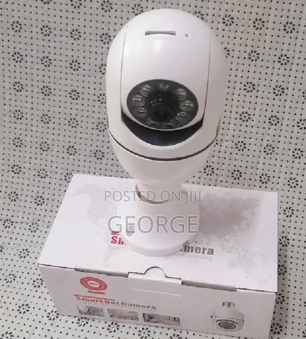 Wifi PTZ Bulb Spy Camera, 360 Panoramic View
