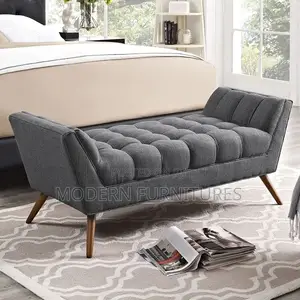Modern Dark Grey Bench Sofa