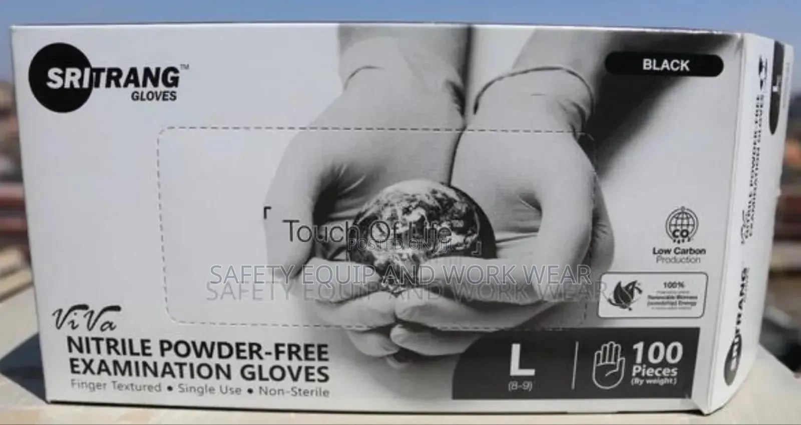 Powder Less Nitrile Protective Gloves