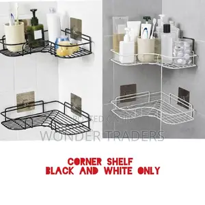 Metallic Bathroom / Kitchen Corner Shelf / Organizer