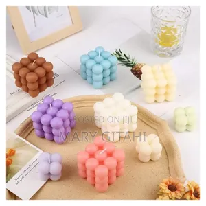 *3D Non-Stick Bubble Cube Candles at