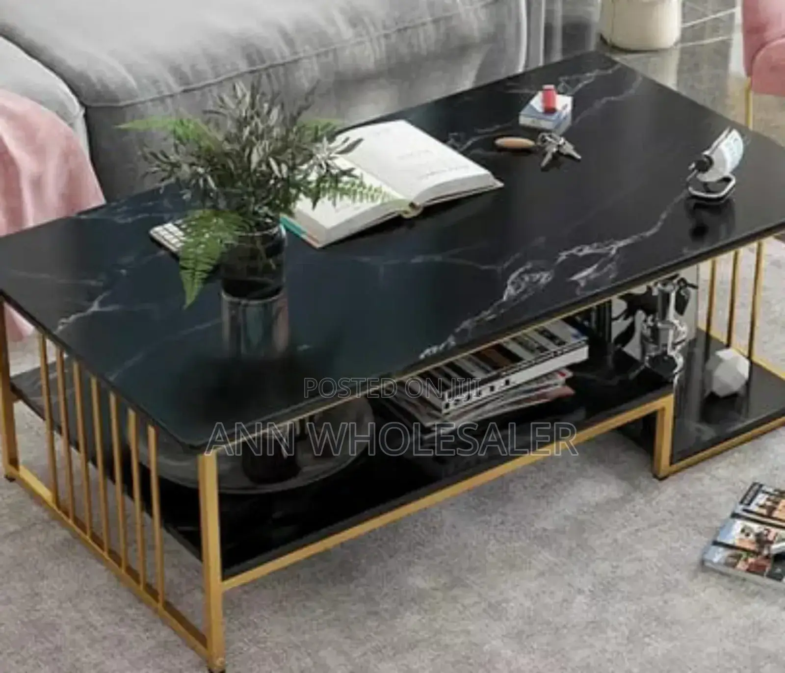 Black Executive Marble Coffee Table EM-E/9