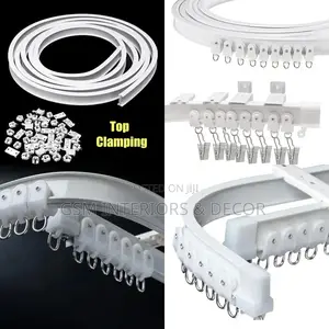 Alumminium Curtain Rails Bendable White Rails
