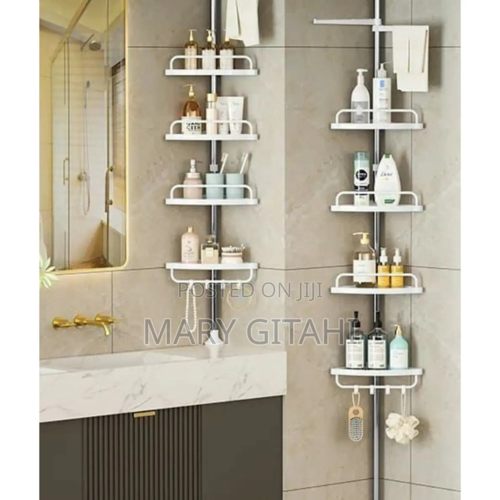 4 Tier Adjustable Telescopic Multi-Corner Shelf Organiser*_