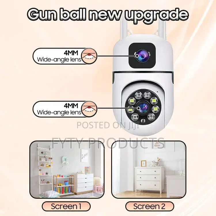 WIFI Dual Lens CCTV Wireless Home Security IP Camera