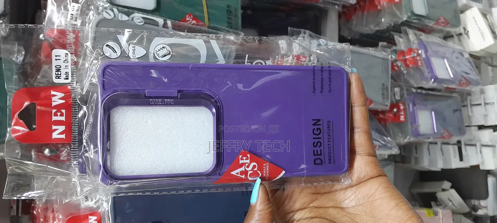 Case Oppo Renbo 11 With a Camera Frame Support-Purple