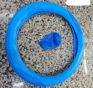 Blue Silicone Steering With Gear Knob Cover