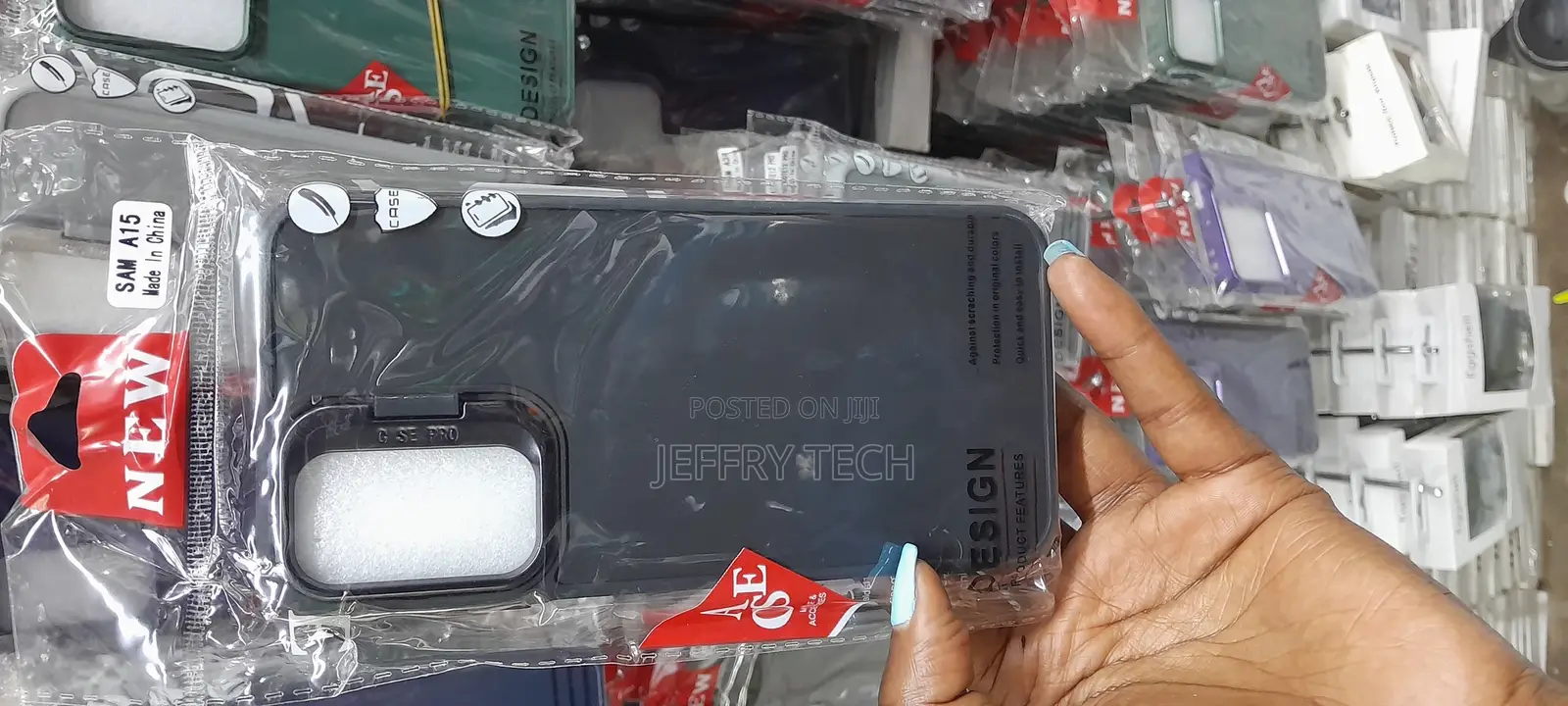 Case for Samsung Galaxy A15 With Camera Frame-Support -Black