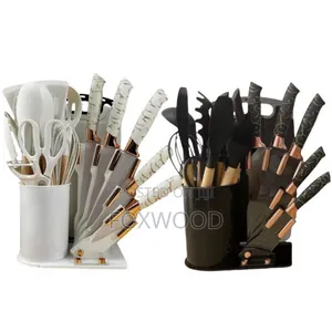 19pcs MARBLE Heat Resistant Silicone Spoon Set
