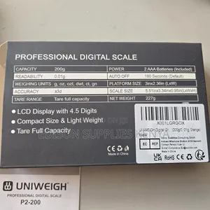 Uniweigh Digital Precision Ring Scale Jewelry Gram Scale 200