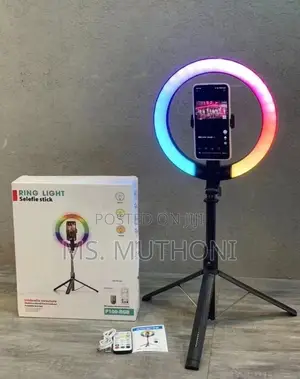 RGB 10 Inches Ring Light Selfie Stick