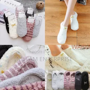 Pair Floor Socks Bow-Knot Autumn Socks