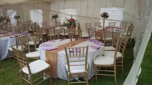 Gold Chiavari Seats for Hire, Tents Seats Tables Hire