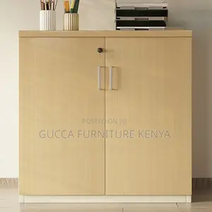 Cabinets:2-Dooroffice Tan Scratch Resistant Credenza Cabinet
