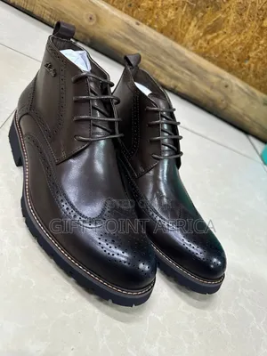 Leather Clarks Boots With Rubber Sole