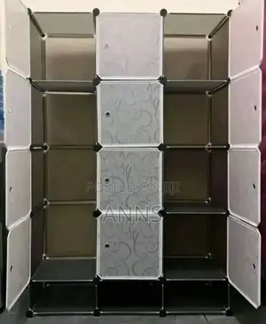 3 Column Plastic Wardrobe With Shoe Rack Row