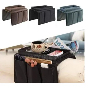Couch Sofa Arm Rest Organizer With Top Tray and Pockets **