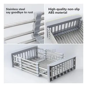 *Telescopic Sink Drain Rack -Stainless Steel