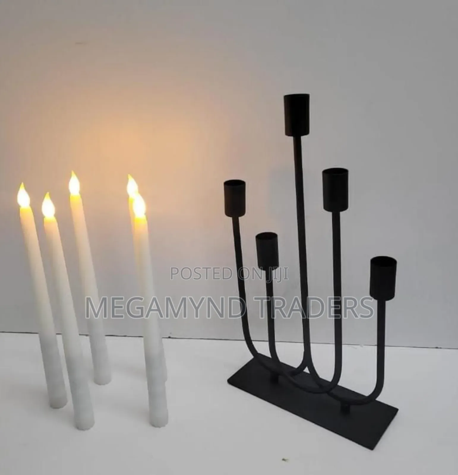 Metallic Candle Holder 6pc Led Candle