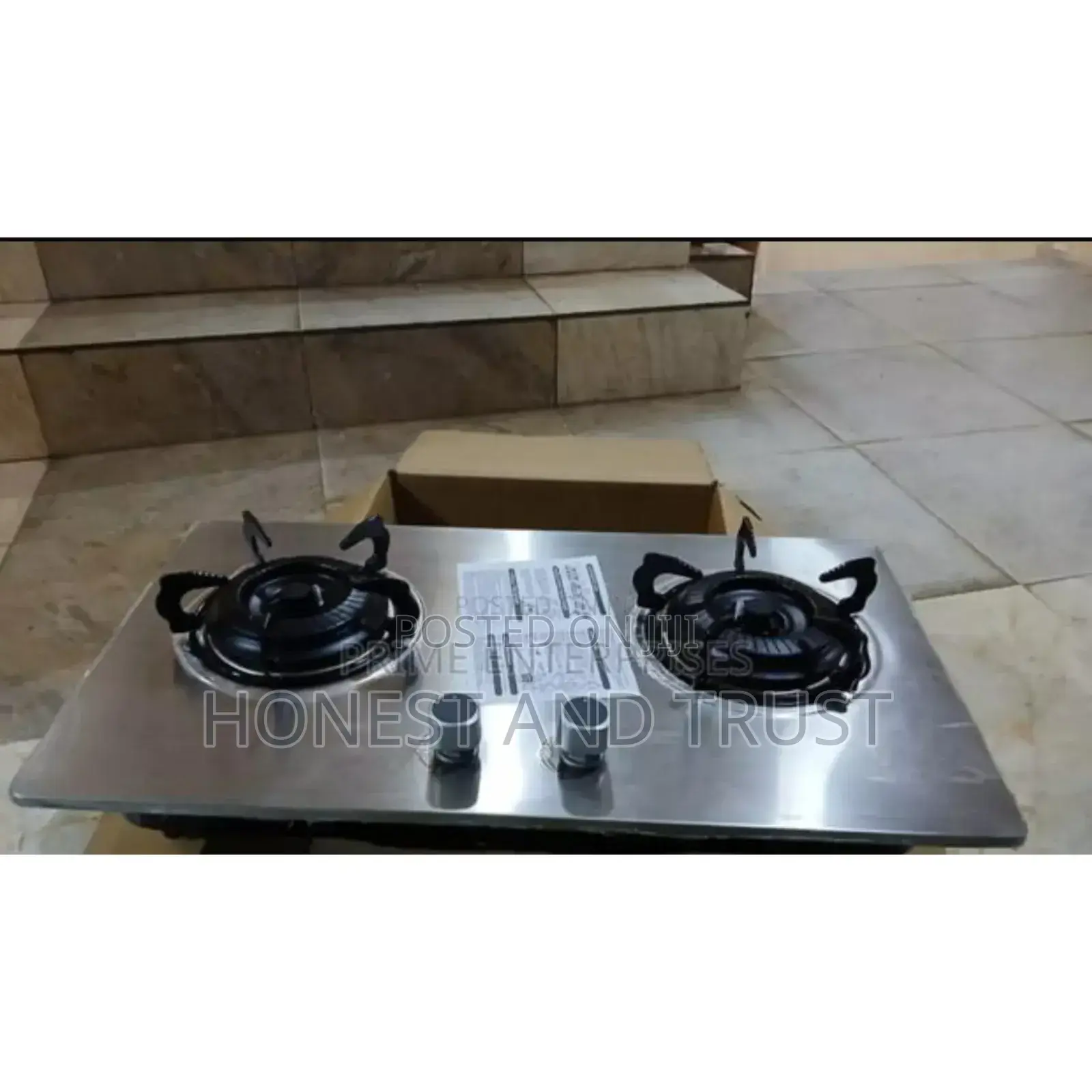 Stainles Two Burner Auto Ignition Cooker Inbuilt