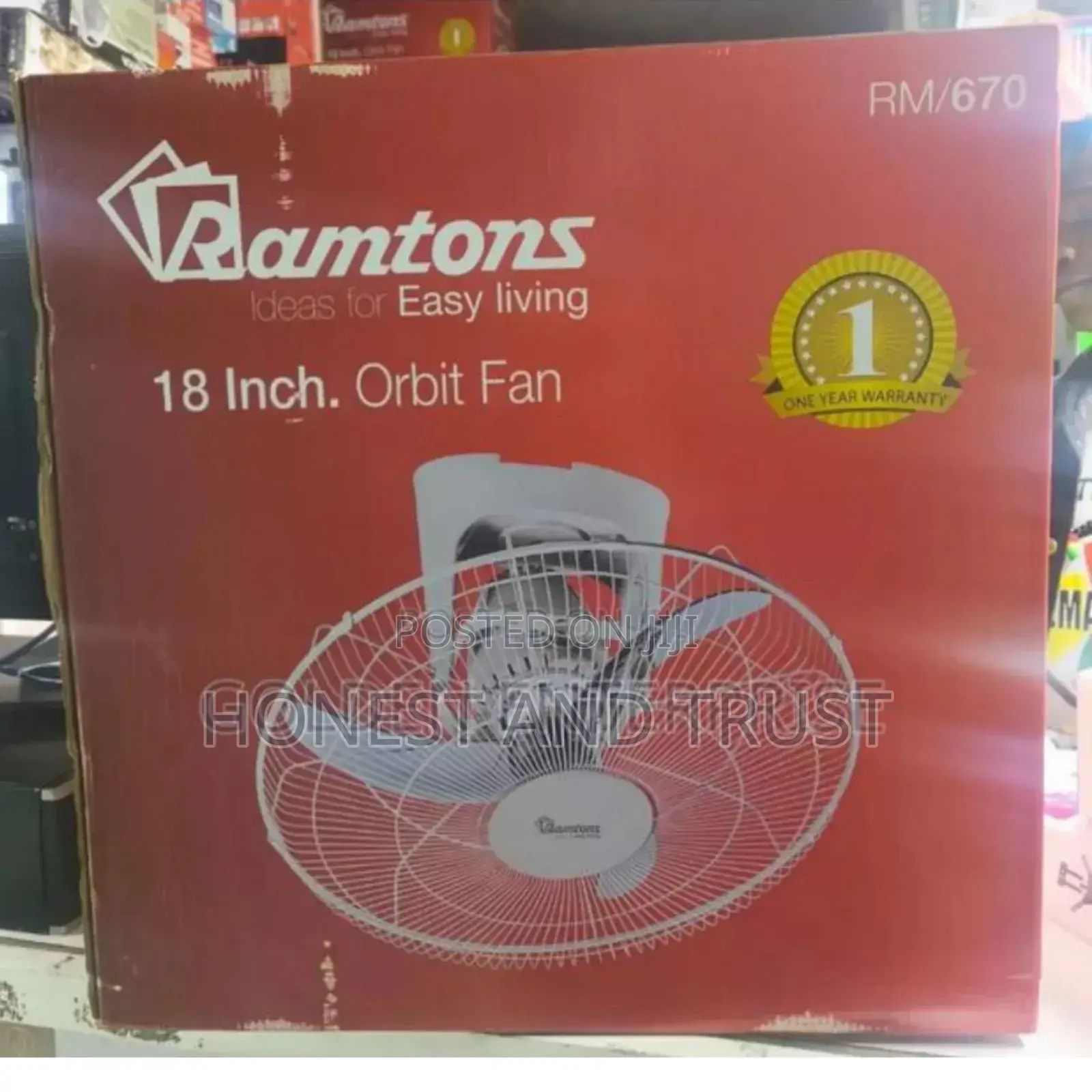 White Ramtons Orbits Fan. New