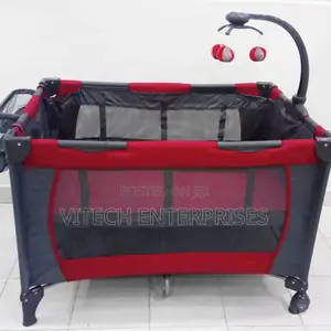 Baby Foldable Cot Red