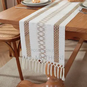 *Farmhouse /Boho Linen Table Runner