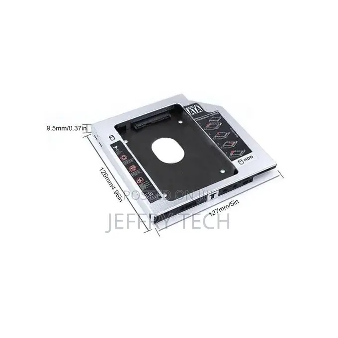 Second Hard Disk Drive Adapter/Caddy for HDD, SSD 2.5 Inches