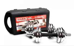 15kgs Adjustable Steel Chrome Dumbells