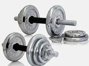 Chrome Iron Cast 10kgs Workout Dumbells