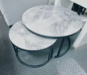 Pure Black White Marble Table