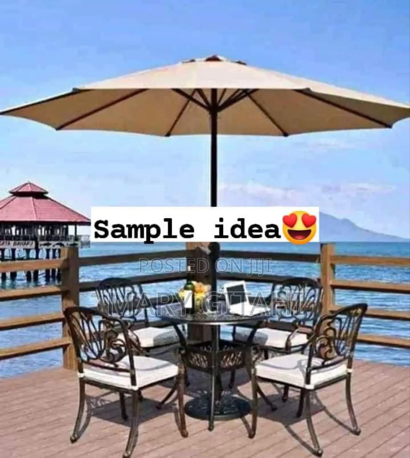 2.7M Parasol Replaceable Cloth Garden Umbrella _ 