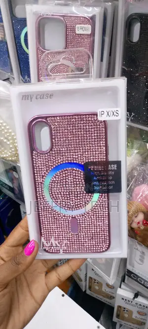 Magsafe Shockproof Glitter Case for iPhone X/Xs, Pink