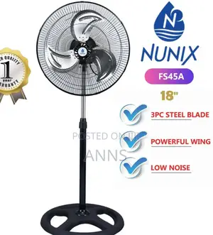 Nunix 18" Steel Blade Standing Fan