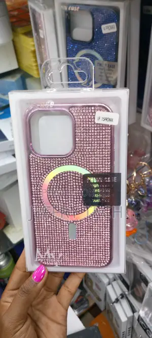 iPhone 15 Pro Max Magsafe Glitter Case Anti Scratch -Blue