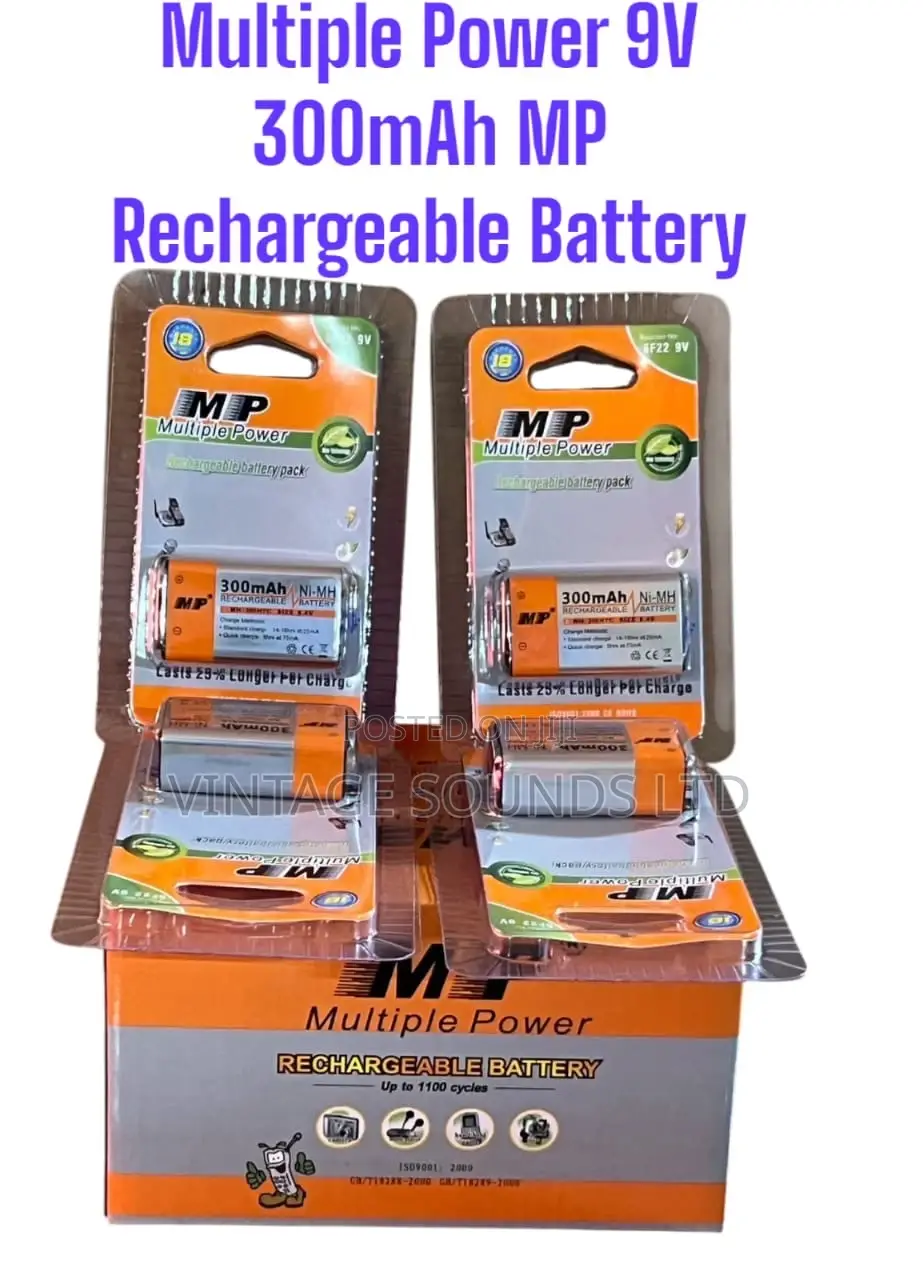 MP 9V Multi Power Long Lasting Rechargeable Battery