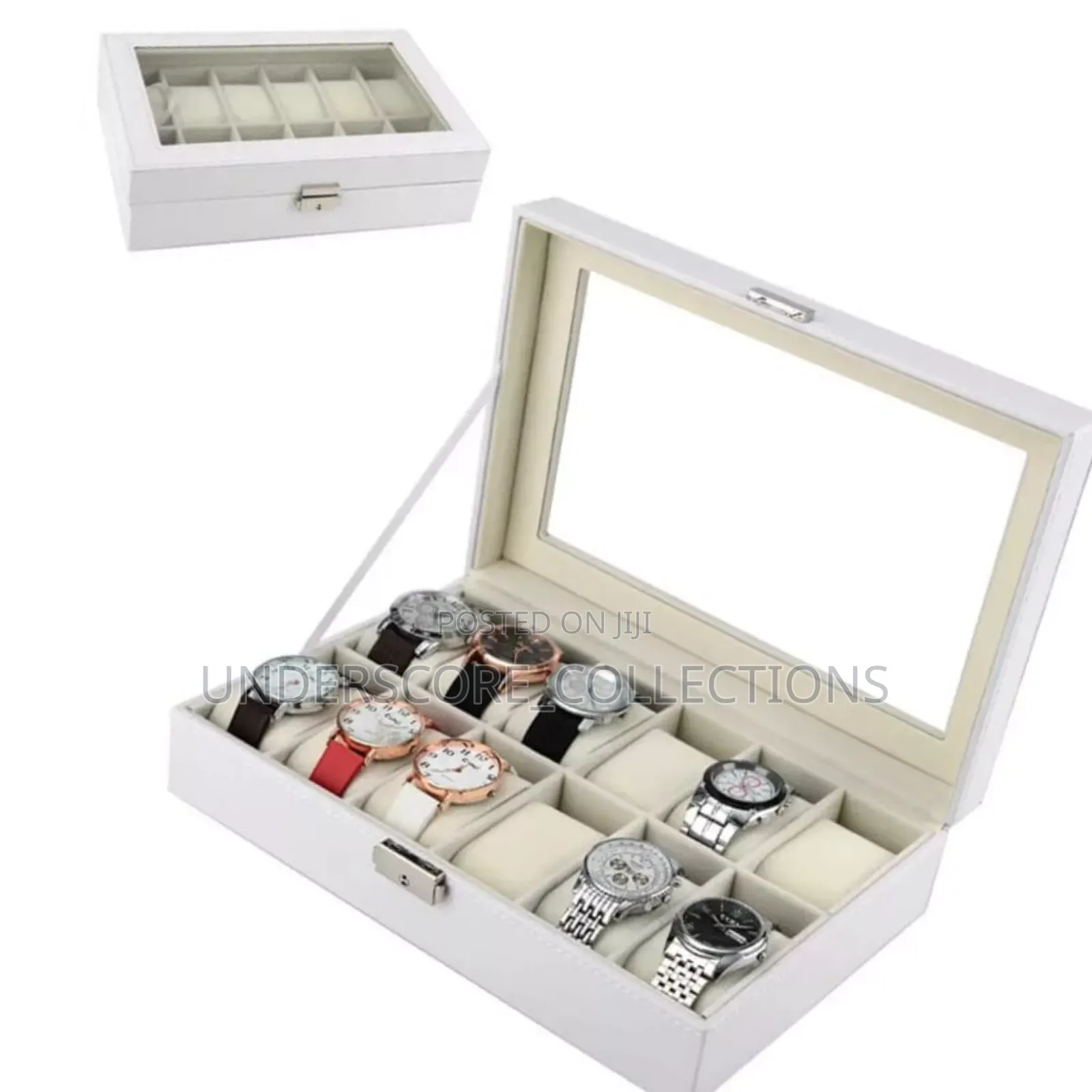 12 Slots Leather Watch Organizer