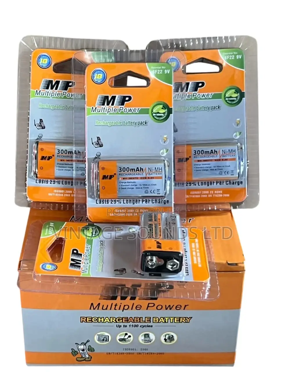 MP 9volt Long Lasting Rechargeable Battery