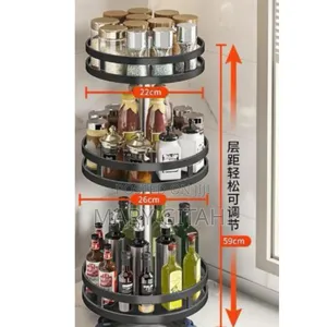  360° Rotating Kitchen Bathroom Storage Rack at 