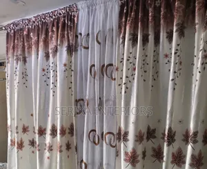 Curtains Brown Flowers Curtains