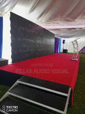 Stage With Stairs, Dias, Platform With LED Panels Screen