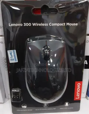 Lenovo 300 Wireless Compact Mouse Black 1000dpi