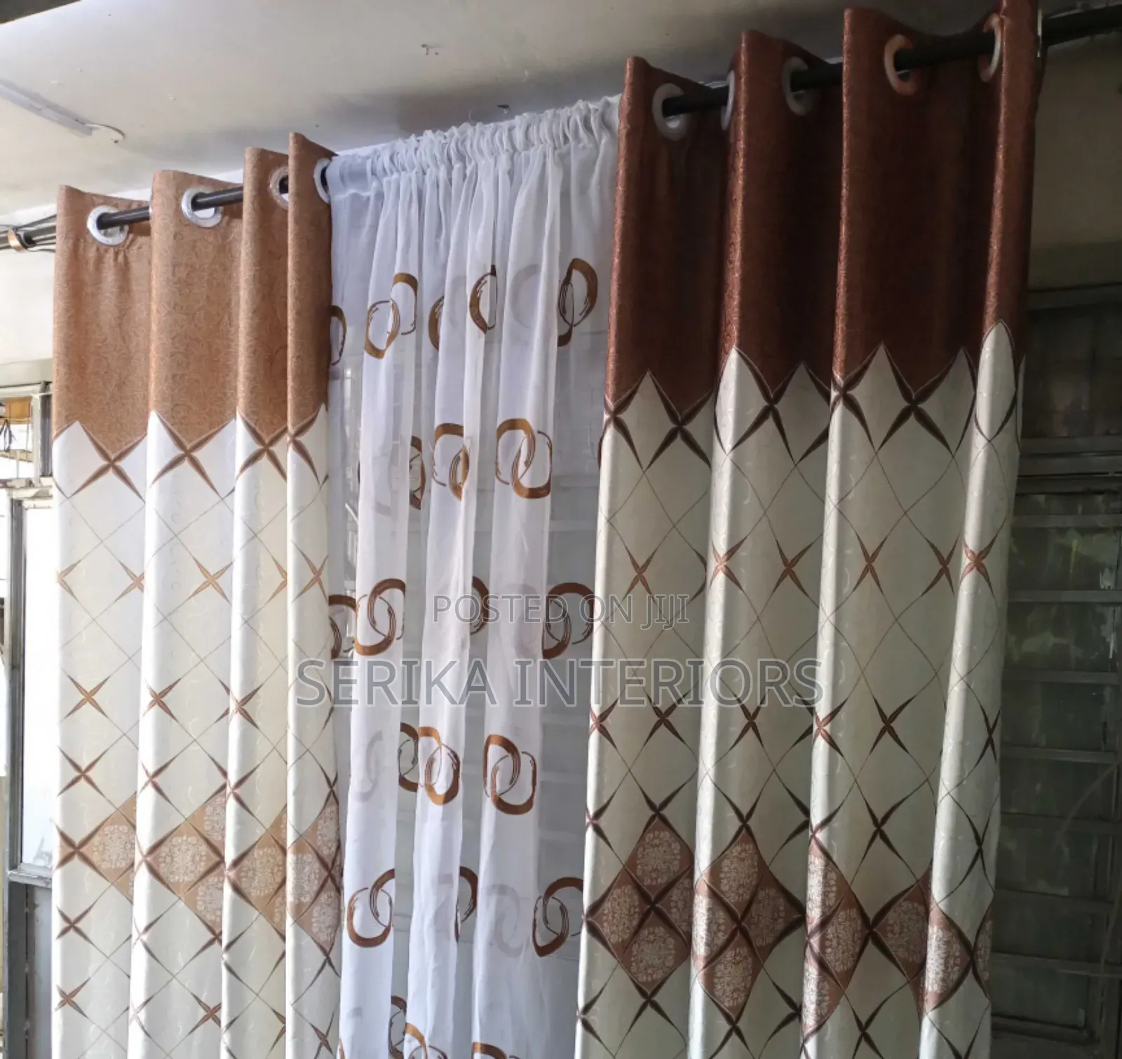Brown Star Curtains Curtains