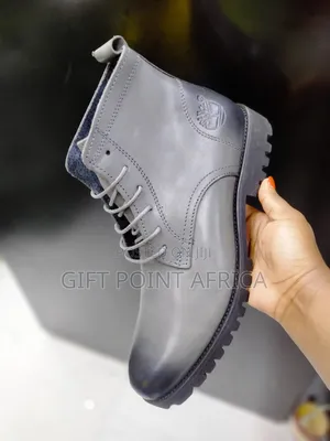 Grey Leather Timberland Boots for Men