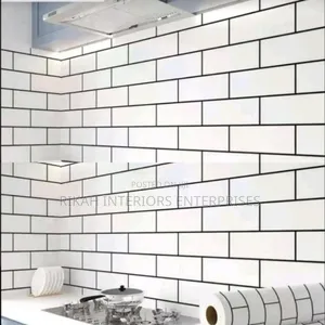 White and Black Brick Contact Papers
