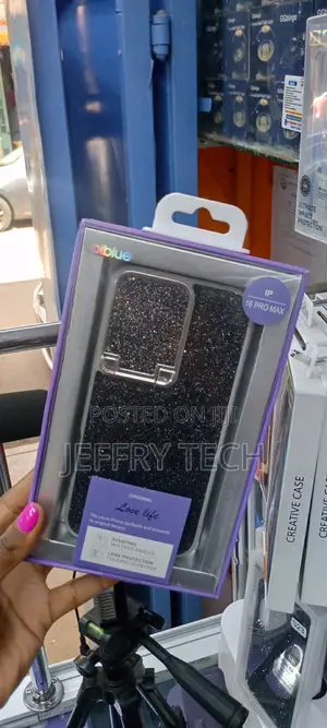 Stenting Glitter Camshield Black Case for iPhone 16 Pro Max