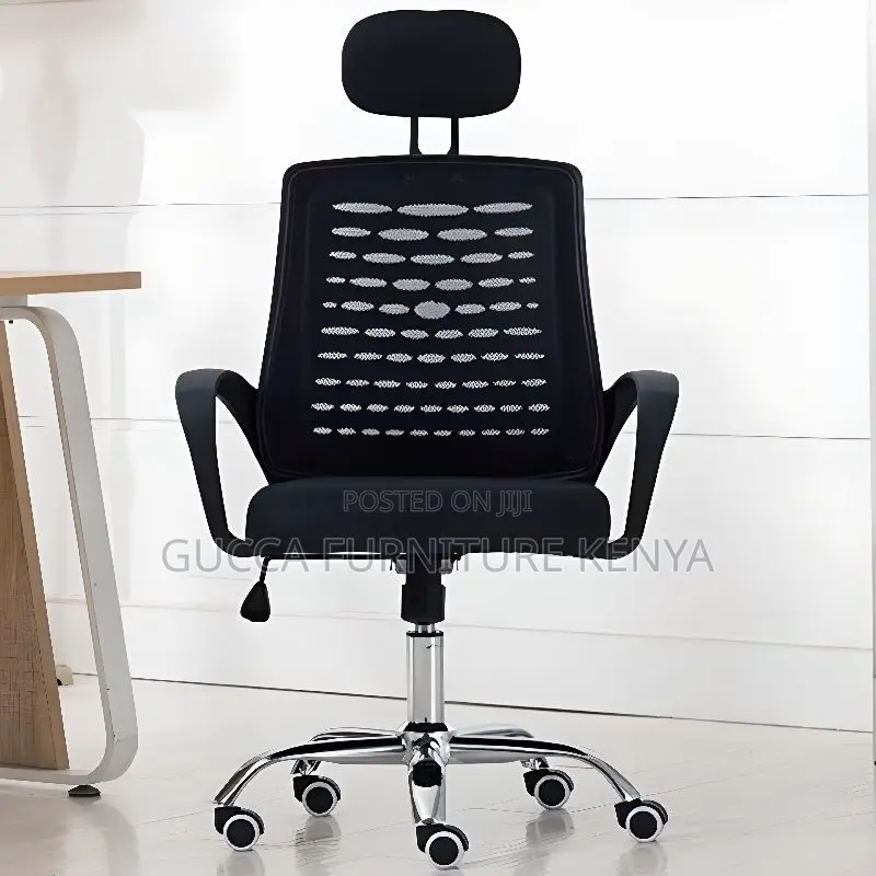 Office Chairs: Ergonomic Mesh Study Headrest Swivel Seat