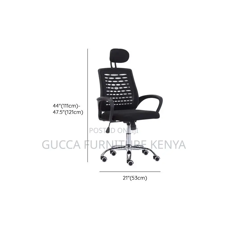 Office Chairs: Ergonomic Mesh Study Headrest Swivel Seat