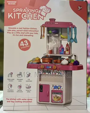 Girls Pretend Play 43 Pieces Spraying Kitchen Set