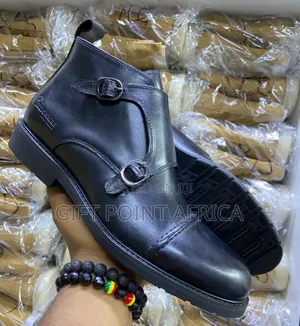 Billionaire Pure Leather Official Boots With Rubber Sole